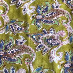Authentic HandBlock Sanganeri Printed, Eco Friendly Dyes, Pure Soft Cotton Fabric