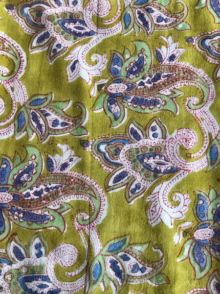 Authentic HandBlock Sanganeri Printed, Eco Friendly Dyes, Pure Soft Cotton Fabric