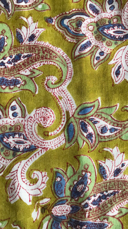 Authentic HandBlock Sanganeri Printed, Eco Friendly Dyes, Pure Soft Cotton Fabric