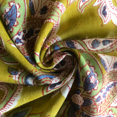 Authentic HandBlock Sanganeri Printed, Eco Friendly Dyes, Pure Soft Cotton Fabric