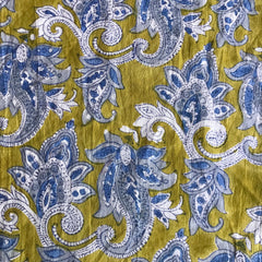 Authentic HandBlock Sanganeri Printed, Eco Friendly Dyes, Pure Soft Cotton Fabric