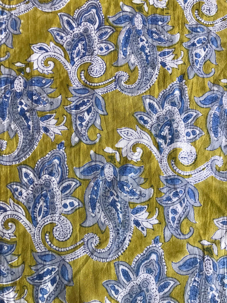 Authentic HandBlock Sanganeri Printed, Eco Friendly Dyes, Pure Soft Cotton Fabric