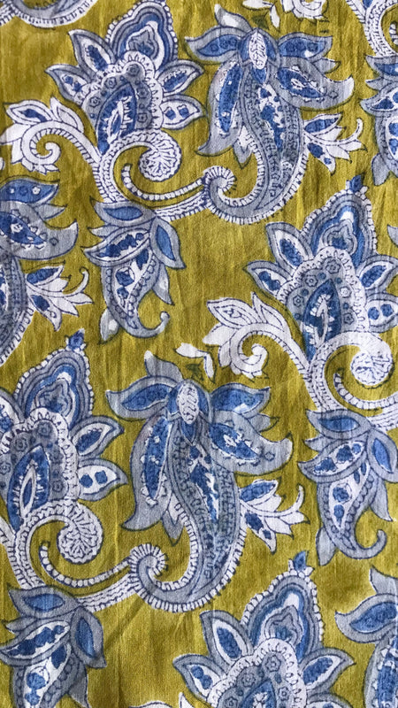 Authentic HandBlock Sanganeri Printed, Eco Friendly Dyes, Pure Soft Cotton Fabric