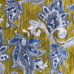 Authentic HandBlock Sanganeri Printed, Eco Friendly Dyes, Pure Soft Cotton Fabric
