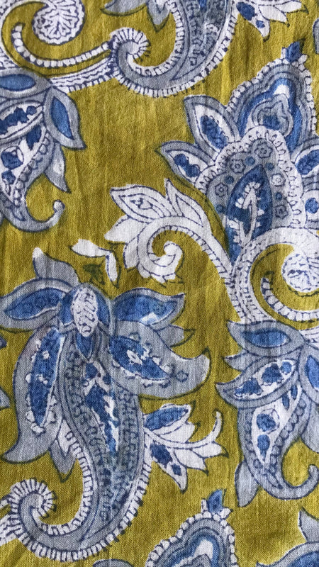Authentic HandBlock Sanganeri Printed, Eco Friendly Dyes, Pure Soft Cotton Fabric