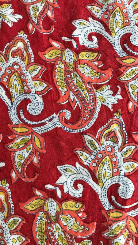 Authentic HandBlock Sanganeri Printed, Eco Friendly Dyes, Pure Soft Cotton Fabric