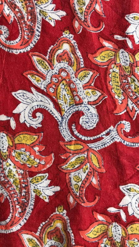 Authentic HandBlock Sanganeri Printed, Eco Friendly Dyes, Pure Soft Cotton Fabric
