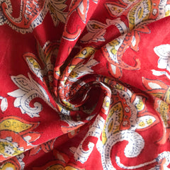 Authentic HandBlock Sanganeri Printed, Eco Friendly Dyes, Pure Soft Cotton Fabric