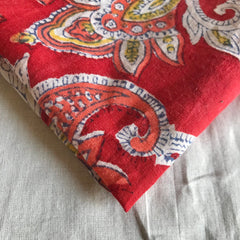 Authentic HandBlock Sanganeri Printed, Eco Friendly Dyes, Pure Soft Cotton Fabric