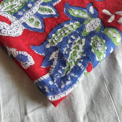 Authentic HandBlock Sanganeri Printed, Eco Friendly Dyes, Pure Soft Cotton Fabric