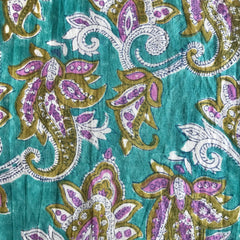 Authentic HandBlock Sanganeri Printed, Eco Friendly Dyes, Pure Soft Cotton Fabric