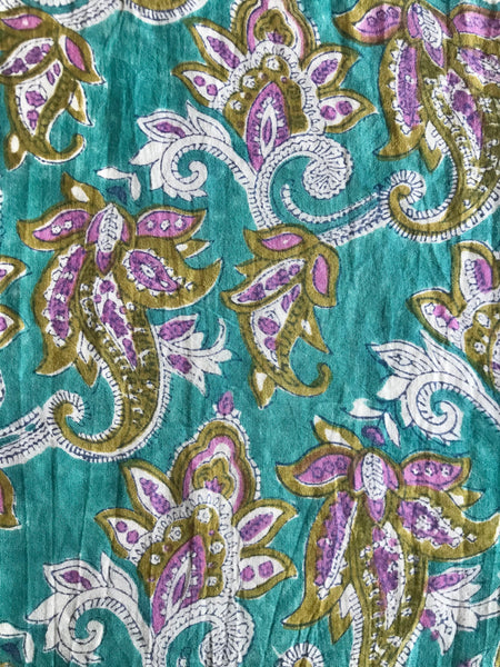 Authentic HandBlock Sanganeri Printed, Eco Friendly Dyes, Pure Soft Cotton Fabric