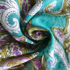 Authentic HandBlock Sanganeri Printed, Eco Friendly Dyes, Pure Soft Cotton Fabric