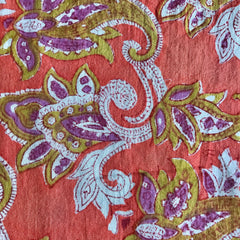 Authentic HandBlock Sanganeri Printed, Eco Friendly Dyes, Pure Soft Cotton Fabric