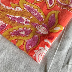 Authentic HandBlock Sanganeri Printed, Eco Friendly Dyes, Pure Soft Cotton Fabric