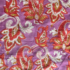 Authentic HandBlock Sanganeri Printed, Eco Friendly Dyes, Pure Soft Cotton Fabric
