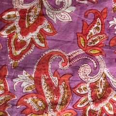 Authentic HandBlock Sanganeri Printed, Eco Friendly Dyes, Pure Soft Cotton Fabric