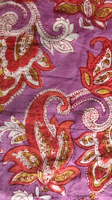 Authentic HandBlock Sanganeri Printed, Eco Friendly Dyes, Pure Soft Cotton Fabric