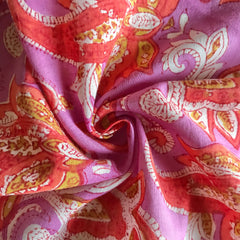 Authentic HandBlock Sanganeri Printed, Eco Friendly Dyes, Pure Soft Cotton Fabric