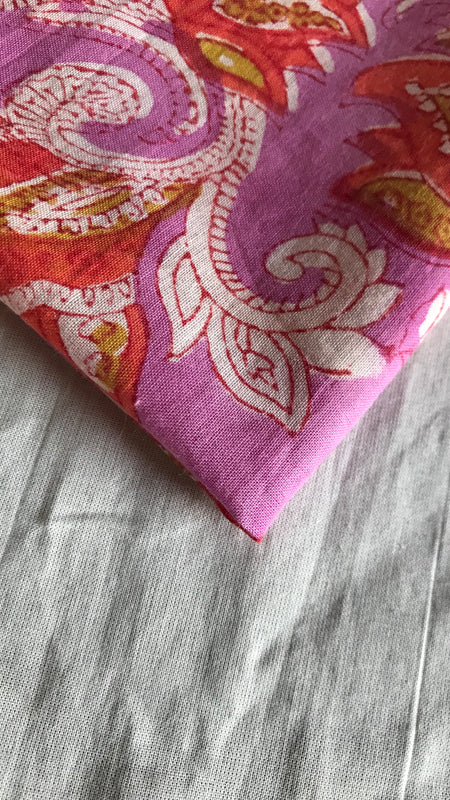 Authentic HandBlock Sanganeri Printed, Eco Friendly Dyes, Pure Soft Cotton Fabric