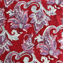 Authentic HandBlock Sanganeri Printed, Eco Friendly Dyes, Pure Soft Cotton Fabric