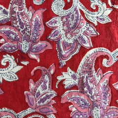 Authentic HandBlock Sanganeri Printed, Eco Friendly Dyes, Pure Soft Cotton Fabric