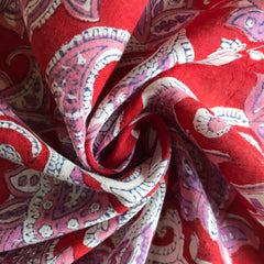 Authentic HandBlock Sanganeri Printed, Eco Friendly Dyes, Pure Soft Cotton Fabric