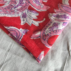 Authentic HandBlock Sanganeri Printed, Eco Friendly Dyes, Pure Soft Cotton Fabric