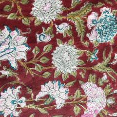 Authentic HandBlock Sanganeri Printed, Eco Friendly Dyes, Pure Soft Cotton Fabric