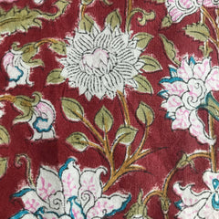 Authentic HandBlock Sanganeri Printed, Eco Friendly Dyes, Pure Soft Cotton Fabric