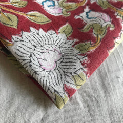 Authentic HandBlock Sanganeri Printed, Eco Friendly Dyes, Pure Soft Cotton Fabric