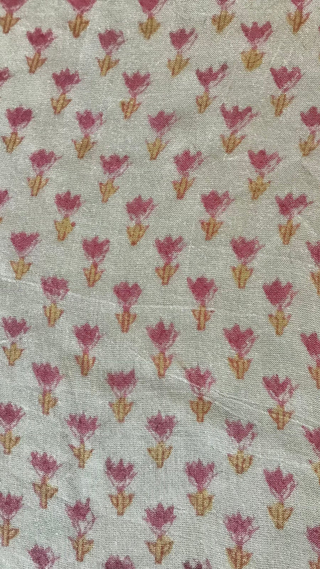 Authentic HandBlock Sanganeri Printed, Eco Friendly Dyes, Pure Soft Cotton Fabric