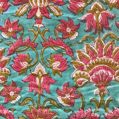Authentic HandBlock Sanganeri Printed, Eco Friendly Dyes, Pure Soft Cotton Fabric