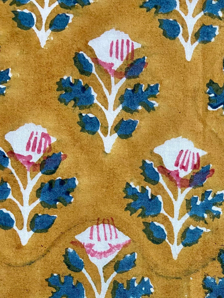 Authentic HandBlock Sanganeri Printed, Eco Friendly Dyes, Pure Soft Cotton Fabric