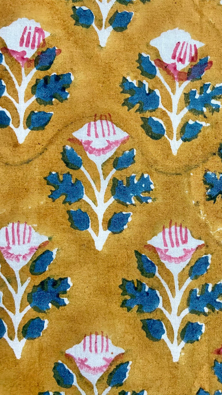 Authentic HandBlock Sanganeri Printed, Eco Friendly Dyes, Pure Soft Cotton Fabric