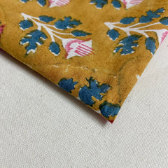 Authentic HandBlock Sanganeri Printed, Eco Friendly Dyes, Pure Soft Cotton Fabric