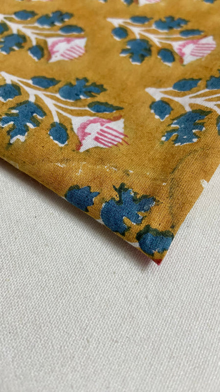 Authentic HandBlock Sanganeri Printed, Eco Friendly Dyes, Pure Soft Cotton Fabric