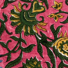 Authentic HandBlock Sanganeri Printed, Eco Friendly Dyes, Pure Soft Cotton Fabric