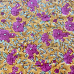 Authentic HandBlock Sanganeri Printed, Eco Friendly Dyes, Pure Soft Cotton Fabric