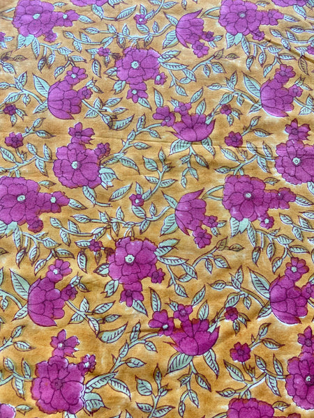 Authentic HandBlock Sanganeri Printed, Eco Friendly Dyes, Pure Soft Cotton Fabric