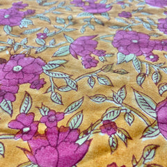 Authentic HandBlock Sanganeri Printed, Eco Friendly Dyes, Pure Soft Cotton Fabric