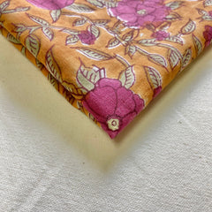 Authentic HandBlock Sanganeri Printed, Eco Friendly Dyes, Pure Soft Cotton Fabric
