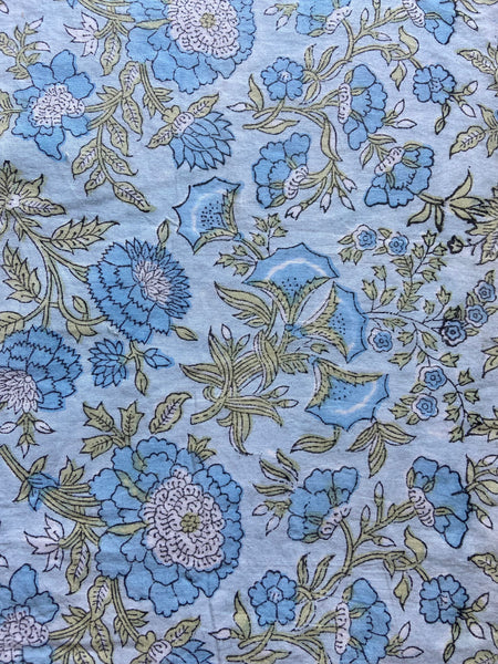 Authentic HandBlock Sanganeri Printed, Eco Friendly Dyes, Pure Soft Cotton Fabric