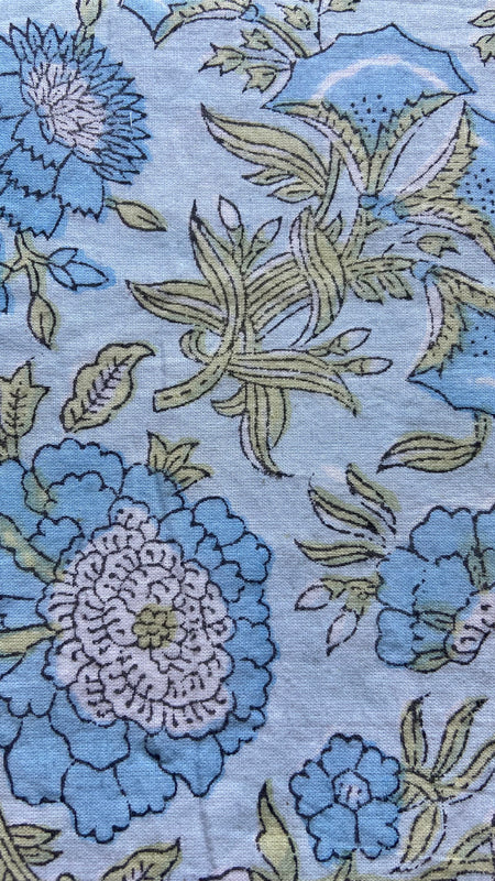 Authentic HandBlock Sanganeri Printed, Eco Friendly Dyes, Pure Soft Cotton Fabric