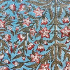 Authentic HandBlock Sanganeri Printed, Eco Friendly Dyes, Pure Soft Cotton Fabric