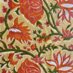Authentic HandBlock Sanganeri Printed, Eco Friendly Dyes, Pure Soft Cotton Fabric