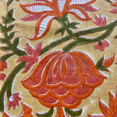 Authentic HandBlock Sanganeri Printed, Eco Friendly Dyes, Pure Soft Cotton Fabric