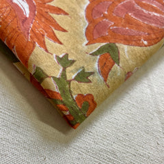 Authentic HandBlock Sanganeri Printed, Eco Friendly Dyes, Pure Soft Cotton Fabric