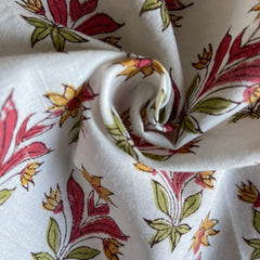 Authentic HandBlock Sanganeri Printed, Eco Friendly Dyes, Pure Soft Cotton Fabric