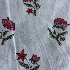 Authentic HandBlock Sanganeri Printed, Eco Friendly Dyes, Pure Soft Cotton Fabric